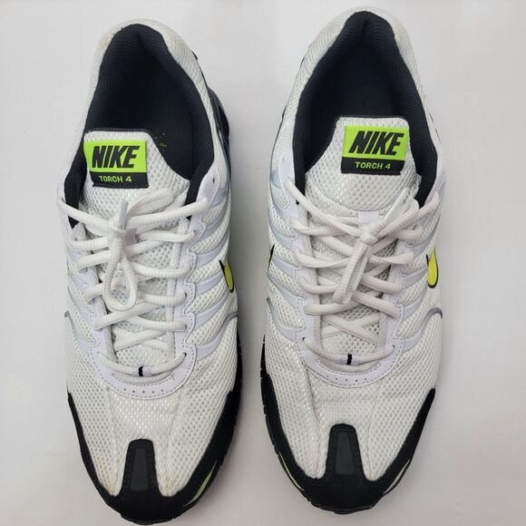 Nike Torch 4 Max Air Men's White Volt CK0061-100 Tennis Running Shoes Size US 13 - Picture 3 of 8